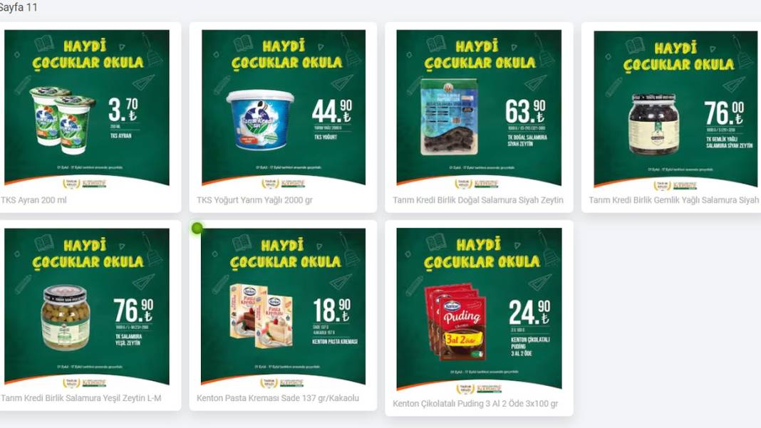 Okulların açılmasının ardından Tarım Kredi Market'ten dev indirim: İşte 12 -17 Eylül 2023 market kataloğu 2